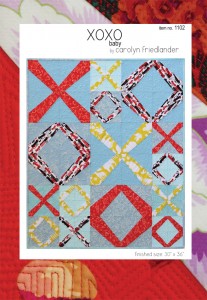 XOXO baby quilt pattern cover